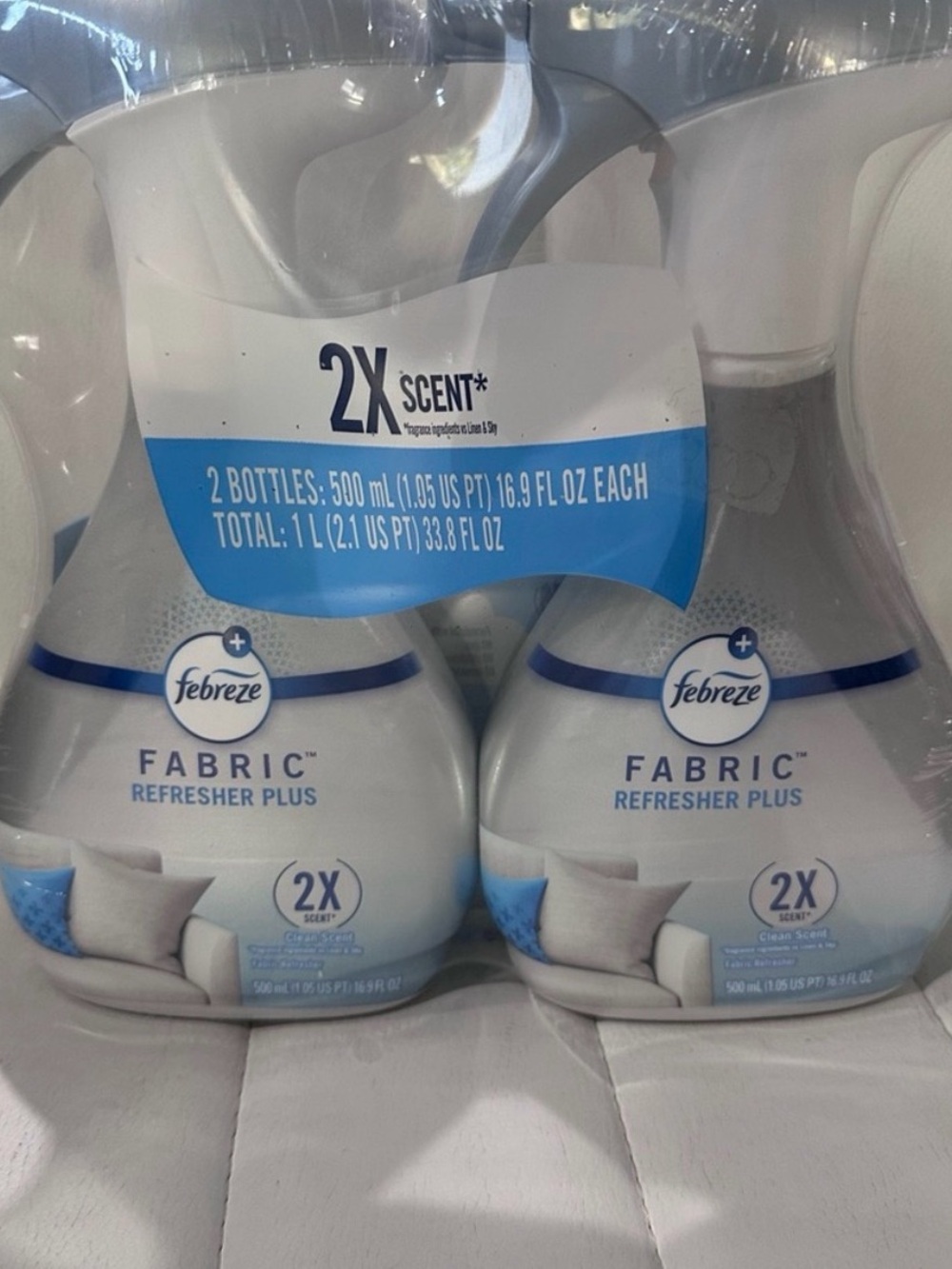 Febreze Fabric Refresher Plus Clean Scent 2-Pack – 16.9 oz Each – New